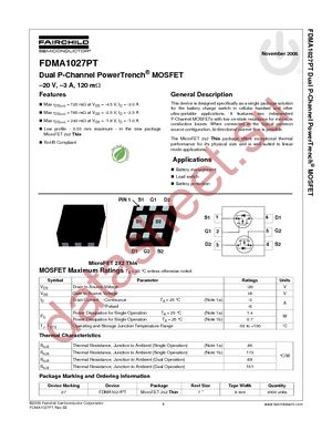 FDMA1027PT datasheet  